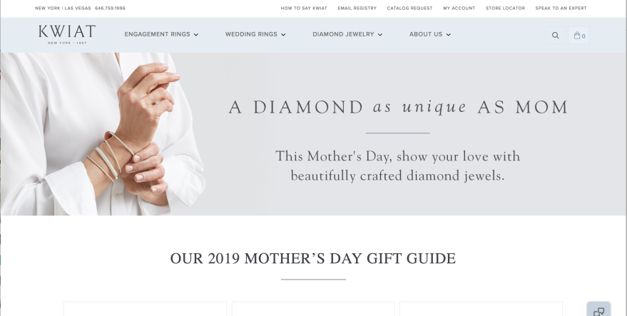 Kwiat Mother's Day Landing Page Banner